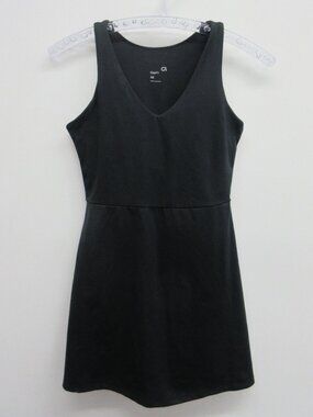 GAP FIT ACTIVE TANK DRESS WOMENS XS BLACK HIDDEN BIKER SHORTS WITH POCKET